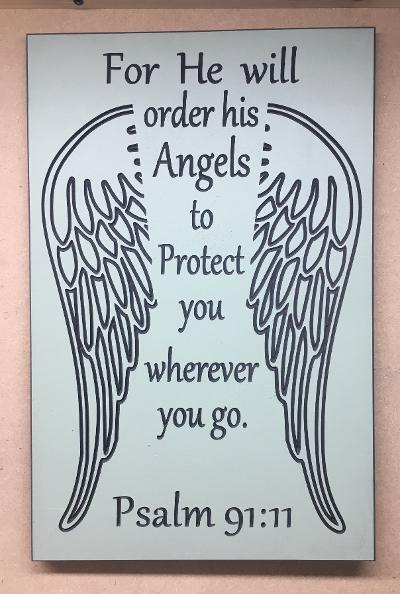 His Angels Protect You, 11 x 17" Sign